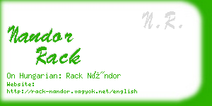 nandor rack business card